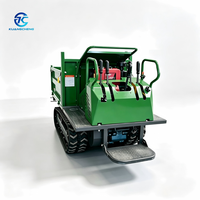 1,8-Tonnen Handbetriebener Mini-Raupendumper mit Dieselantrieb und Gummiketten, Hydraulischer Kipplaster für Landwirtschaft, Bergbau und Transport