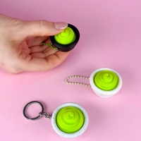 Porte-clés anti-stress QY Brand unisexe couleur moutarde avec son de clic de clavier, modèle QY-2803