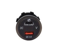 Chargeur de voiture USB Type C QC3.0 20W PD double port avec prise bus 12-24V