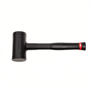 Martillo de goma 374 G con mango negro y punta roja para trabajos de precisión - Product Image 2