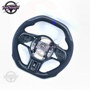 Volant de voiture personnalisé en cuir perforé et fibre de carbone, livraison rapide d'usine pour X - Product Image 2