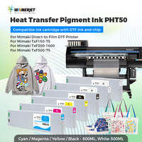 Cartouche compatible DTF Heat Transfer PHT50, couleurs CMYKW avec puce pour imprimante Mimaki TxF150-75 TxF300-1600