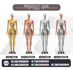 Boutique BBL <strong>Mina</strong> Models Big Bra Curvy Women Dummy Plating Gold Silver Plastic Full Body Plus Size Standing Clothing Mannequins - Product Image 6