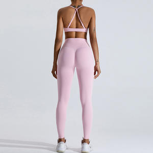 Ropa Depirtiva Mujer Ropa Deportiva Gimnasio Ropa Tenue <span class=keywords><strong>De</strong></span> Sport Scrunch Butt Leggings y sujetador Conjuntos <span class=keywords><strong>de</strong></span> entrenamiento para Mujeres - Product Image 6