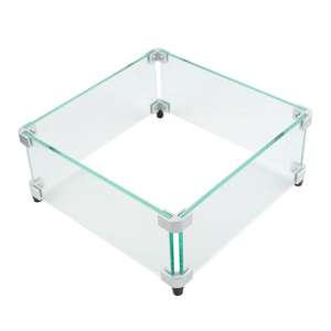 Pare-vent en verre pour foyer rond, résistant aux températures et incassable, accessoires pour poêle et <span class=keywords><strong>cheminée</strong></span> - Product Image 4