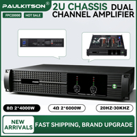 Amplificateur Paulkitson PFC20000 Classe TD, amplificateur de puissance professionnel, 2 canaux, 2x4000W, amplificateur de puissance audio 2U