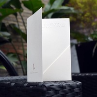 Murah Logo cetak kustom desain kertas seni kartu pos kecil ucapan terima kasih kartu