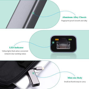 Adaptateur Ethernet <span class=keywords><strong>USB</strong></span> <span class=keywords><strong>C</strong></span> tendance, <span class=keywords><strong>USB</strong></span>-<span class=keywords><strong>C</strong></span> vers RJ45, 1000M Gigabit, réseau <span class=keywords><strong>LAN</strong></span>, type <span class=keywords><strong>C</strong></span>, adaptateur réseau Ethernet - Product Image 5