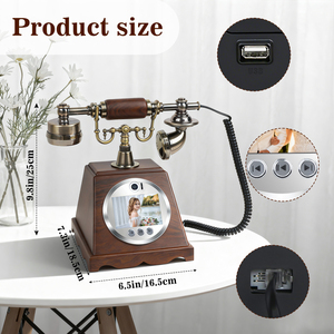 Livre d'or audio rétro, design <span class=keywords><strong>portable</strong></span>, téléphone livre d'or audio et vidéo pour les événements de mariage, d'anniversaire et de remise de diplômes - Product Image 5