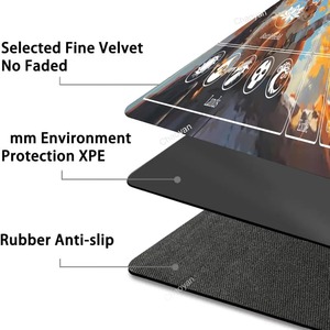 Tapis de souris en forme d'écureuil mignon Kawaii sur le thème de la fantaisie pour MTG TCG Tapis de jeu de jeu Tapis de jeu <span class=keywords><strong>Duel</strong></span> Pads Batailles de cartes pour débutants DIY - Product Image 3