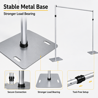 Soporte Telescópico de Aluminio Resistente para Telón de Fondo, Marco Ajustable para Eventos y Bodas, Decoración para Fiestas