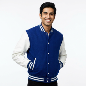 Venta al por mayor en blanco hombres Letterman Varsity chaquetas personalizadas sublimación bombardero Universidad chaqueta CollegeBaseballjacket para hombres - Product Image 1