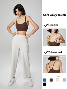 Sujetador deportivo para mujer <span class=keywords><strong>Wow</strong></span>, Top de Yoga transpirable, Correa fina para el hombro, almohadilla para el pecho, absorción de golpes, ropa interior de Pilates para Fitness que combina con todo - Product Image 3
