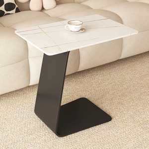 Table <span class=keywords><strong>console</strong></span> moderne minimaliste en acier et <span class=keywords><strong>verre</strong></span> de type C <span class=keywords><strong>Petite</strong></span> table à thé de luxe pour le salon Côté canapé pour <span class=keywords><strong>petite</strong></span> villa - Product Image 5