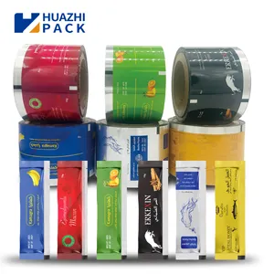 Rollo de película de embalaje de papel de aluminio plástico grado alimenticio impresión personalizada película de embalaje líquido de miel
