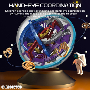 Rompecabezas de aprendizaje de plástico espacio 3D bola laberinto juego juguetes educativos para niños - Product Image 4
