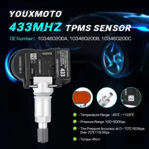 103460200A TPMS Sensor 433MHz Tire Pressure Monitoring Sensors Compatible With Tesla Model 3 Model S Model X