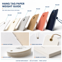 Étiquettes suspendues personnalisées de luxe pour vêtements, en carton imprimé avec logo de marque en feuille d'or gaufrée, avec cordon en cire