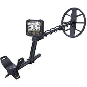 Détecteur de métaux professionnel avec bobine de recherche de 30 cm, corps en plastique noir, pour adultes, utilisation en extérieur - Product Image 1