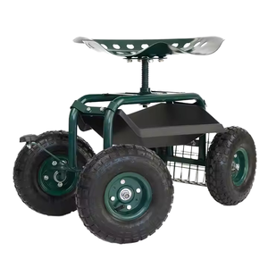 360-Degree Rotating Seat Work Cart Steering Wheel <b>Garden</b> Rolling Stool Cart <b>for</b> Planting Gardening <b>Garden</b> <b>Tools</b> Accessories - Product Image 6