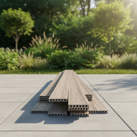 Plancher carré moderne imperméable pour extérieur en composite WPC