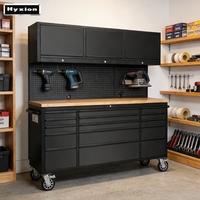 Coffre à outils multifonctionnel Hyxion de style américain de 72 pouces, anti-insectes, en acier inoxydable SS430, robuste, pour poste de travail, réparation automobile