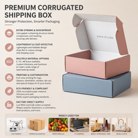 Boîte d'expédition en carton kraft recyclable personnalisée avec gaufrage et pelliculage mat pour le commerce électronique et la vente au détail