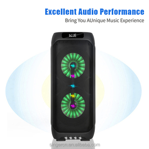 Enceinte sans fil professionnelle <span class=keywords><strong>pour</strong></span> <span class=keywords><strong>DJ</strong></span> et karaoké NDR S110 S112 avec éclairage RGB, connectivité USB, Bluetooth et communication AUX - Product Image 2