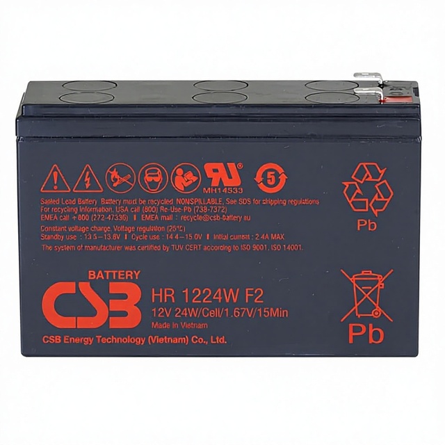 CSB HR1224W High Rate AGM UPS Battery
