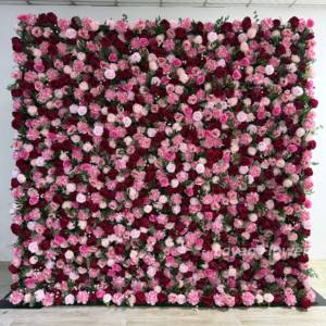 Panel de Tela Enrollable de Alta Calidad con Diseño de Rosas Rosadas para Decoración de Paredes, 8x8 pies - Product Image 1