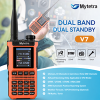 Radio Walkie Talkie MYT V7 de Doble Banda y Doble Modo de Espera, Portátil, con APRS, GPS y DTMF para Seguridad y Logística en Exteriores
