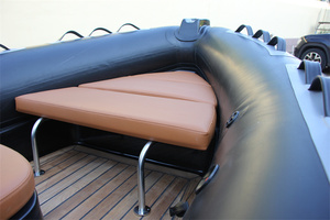 ZHENBO Bateau pneumatique semi-rigide de luxe personnalisé à coque en fibre de verre RIB480D 16 pieds Bateau de patrouille à grande vitesse Tube en Hypalon/PVC Plongeur - Product Image 5
