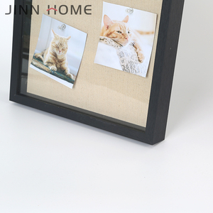 Jinstn-marco <span class=keywords><strong>de</strong></span> fotos <span class=keywords><strong>de</strong></span> lino para el hogar, caja <span class=keywords><strong>de</strong></span> sombra <span class=keywords><strong>con</strong></span> uñas, 11x14, <span class=keywords><strong>de</strong></span> <span class=keywords><strong>madera</strong></span>, color negro - Product Image 2