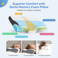 Oreiller Ergonomique Orthopédique en Mousse à Mémoire de Forme pour Soutien Cervical et Nucal, Meilleur Oreiller de Lit Contour pour Dormeurs sur le Côté, le Dos ou le Ventre