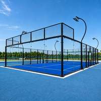 Nouveau terrain de padel intérieur/extérieur avec certification CE, terrain de padel panoramique