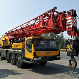 Grue mobile hydraulique sur camion Sany STC750 de 75 tonnes, moteur, boîte de vitesses et pompe complets, pour levage en construction. - Product Image 1