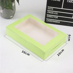 Boîte à biscuits de boulangerie écologique OEM Boîte à biscuits en carton imprimé recyclable avec fenêtre - Product Image 6