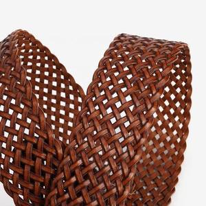 Delle donne 2 Pollici di Larghezza Intrecciato Tessuto Rotonda Della Cinghia di Cuoio - Product Image 4