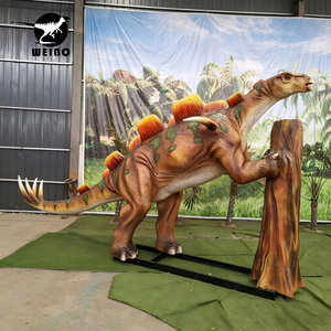 Estatua de Dinosaurio Animatrónico de Tamaño Real, <span class=keywords><strong>Piel</strong></span> de Silicona, Estructura de Acero, Escultura de Grado Museo, Decoración para Exhibición de Estegosaurios - Product Image 4