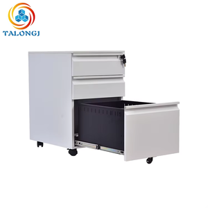Modern Luxury Minimalist Design Three-drawer Steel Filing <b>Cabinet</b> <b>Lockable</b> Castors Movable for Home Office Under-desk <b>Storage</b> - Product Image 5