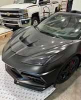 Capot en fibre de carbone parfaitement adapté pour Chevrolet Corvette C8 au style ZR1, couvre-moteur, kit carrosserie