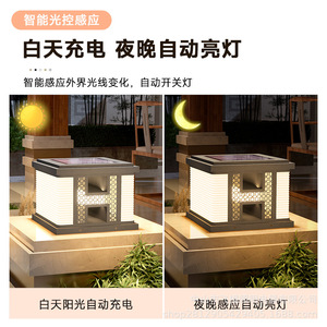 Lámpara Solar para Pilar, Exterior, Impermeable, para Valla, Puerta de Villa, Columna, Poste, Jardín, Patio, Iluminación Superior de Pared - Product Image 5