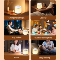 Lampe de nuit moderne LED intelligente rechargeable par USB Télécommande tactile sans fil Lampe Pat pour chambre à coucher