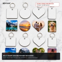 Sublimation MDF Keychain Blanks 50x50mm Square 3mm CARB P2 REACH Certified OEM ODM MDFSUB