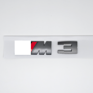 Adesivo Logo M <span class=keywords><strong>per</strong></span> <span class=keywords><strong>Auto</strong></span> con Strisce Blu/Rosse/Nere <span class=keywords><strong>per</strong></span> Serie 5 M3/M5/X1M/X3M/X6, Badge Posteriore Grigio Acciaio - Product Image 4