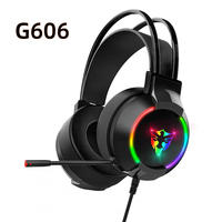 JERTECH Factory G907 headphone Gaming PC Stereo HIFI bercahaya RGB dengan mikrofon Headset mikrofon tahan air berkabel Over-ear