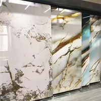 Panneau mural SPC moderne imperméable pour salle de bain, installation facile, système de clic, résistant à l'humidité et à la moisissure, panneau mural de douche en PVC