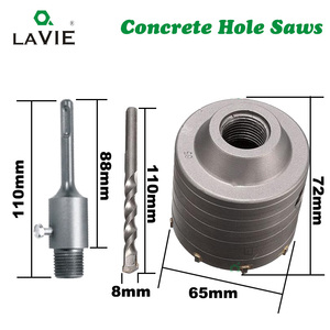 <span class=keywords><strong>LA</strong></span> VIE 1 jeu de forets à trous pour béton SDS PLUS 65 mm, foret à noyau creux électrique, tige de 110 mm, pour mur en béton, pierre, climatiseur, alliage - Product Image 2