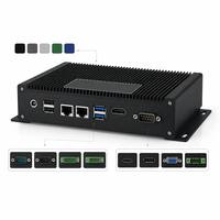 Boîtier PC embarqué robuste sans ventilateur pour commande CNC, double LAN, SIM, RS232, RS485, avec fixation