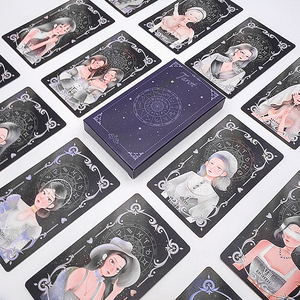 Cartes de jeu SFT personnalisées en gros, avec impression de design, fabrication, dorure, grandes et mini, en papier noir, avec breloques, jeu de tarot, cartes <span class=keywords><strong>Oracle</strong></span> et guide - Product Image 3